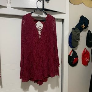 Red romper worn only twice